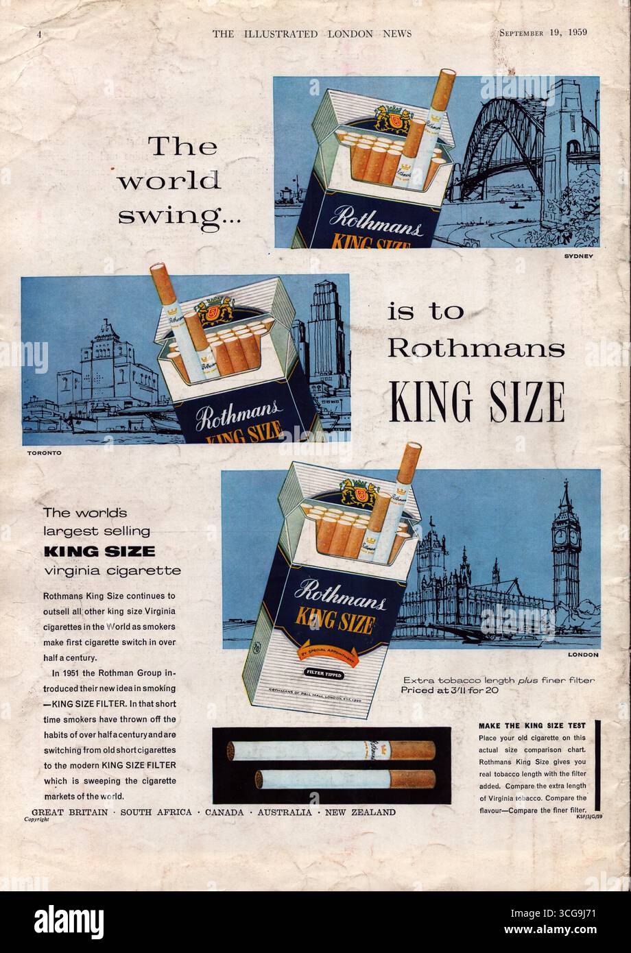 Rothmans cigarettes ad hi-res stock photography and images