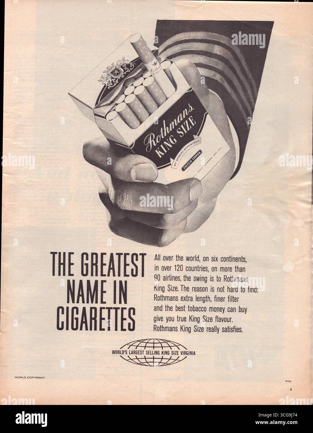 Rothmans cigarettes advertisement Stock Photo