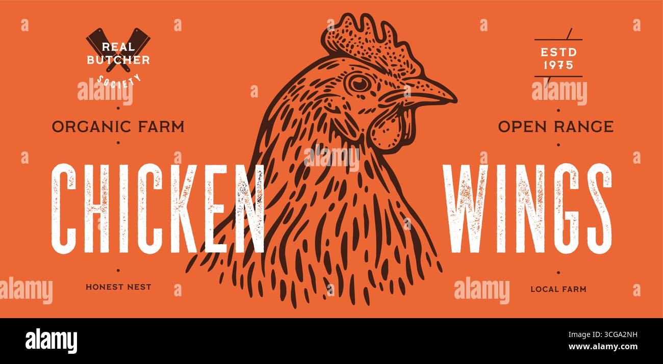 Chiken Label Label, sticker, tag. Chicken Stock Vector Image & Art - Alamy