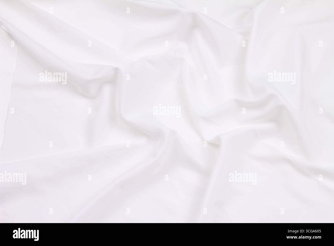 Abstract soft fabric texture pattern overlay White background. Stock Photo