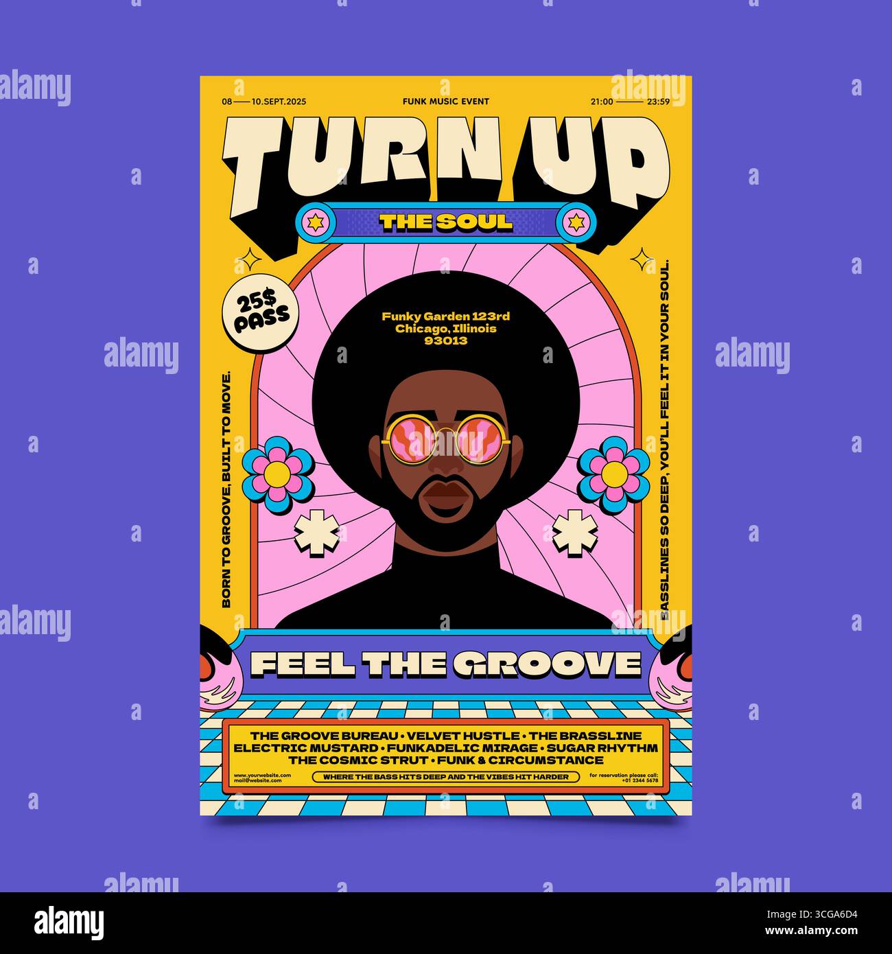 Abstract Funk and Disco Style Poster Stock Vector Image & Art - Alamy