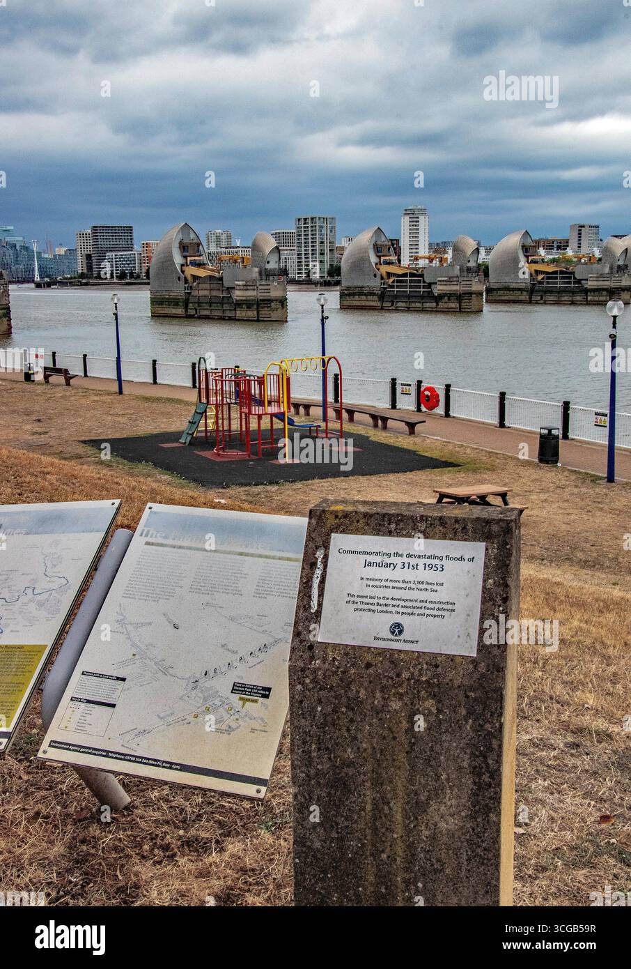 The Thames Barrier, London, England Stock Photo