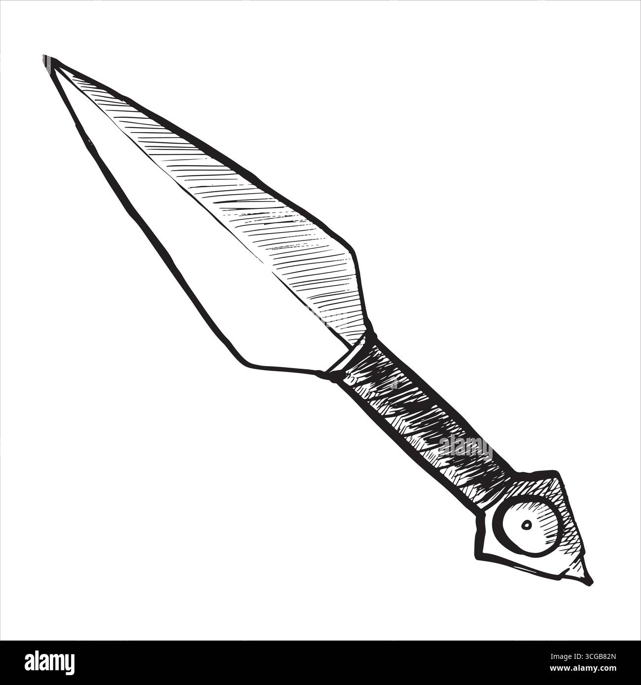 Vector illustration of a single dagger knife Stock Vector Image & Art ...
