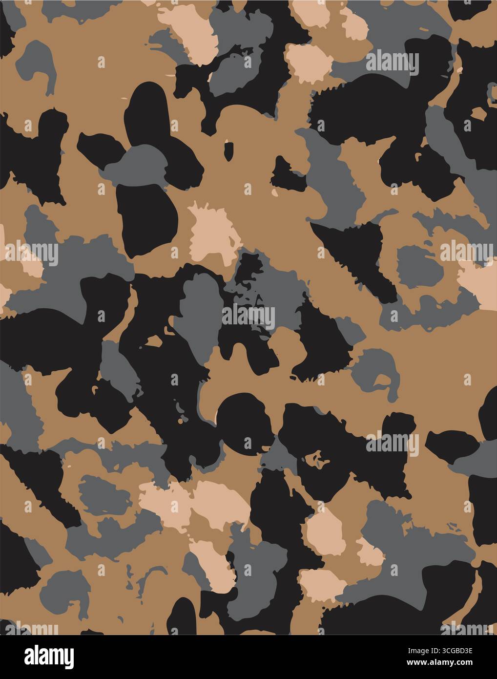 camo seamless print vector fashion pattern, urban textile design Stock Vector