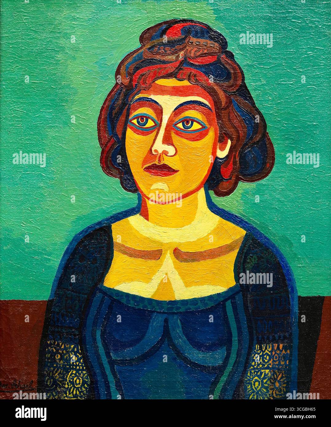 Girl in a blue dress painting hi-res stock photography and images - Alamy