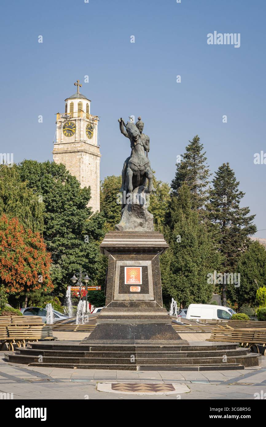 bitola-pelagonia-north-macedonia-clock-tower-and-equestrian-statue