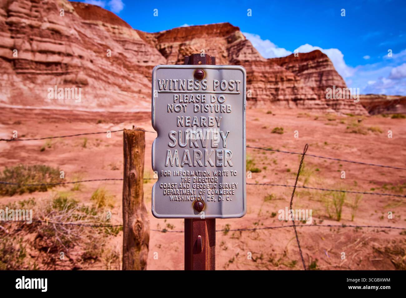 Withness Marker Witness post for survey marker hi-res stock photography and images - Alamy