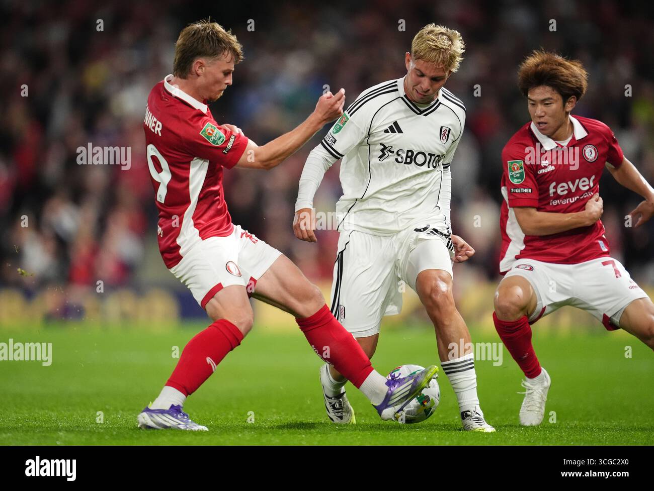 George Tanner Bristol City's George Tanner (left) and Fulham's Emile Smith Rowe ...