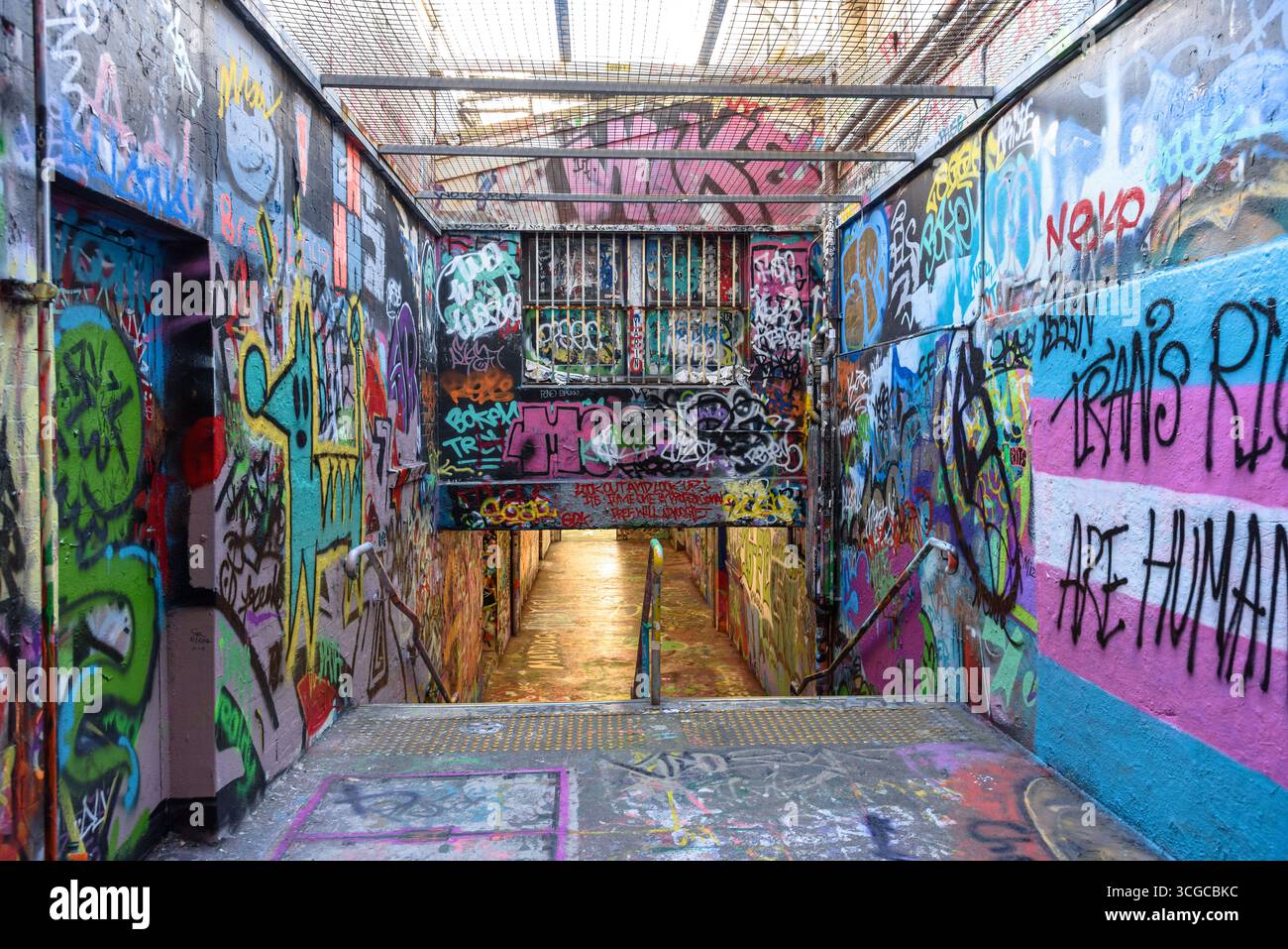 The Graffiti Tunnel located at the University of Sydney in Australia Stock Photo