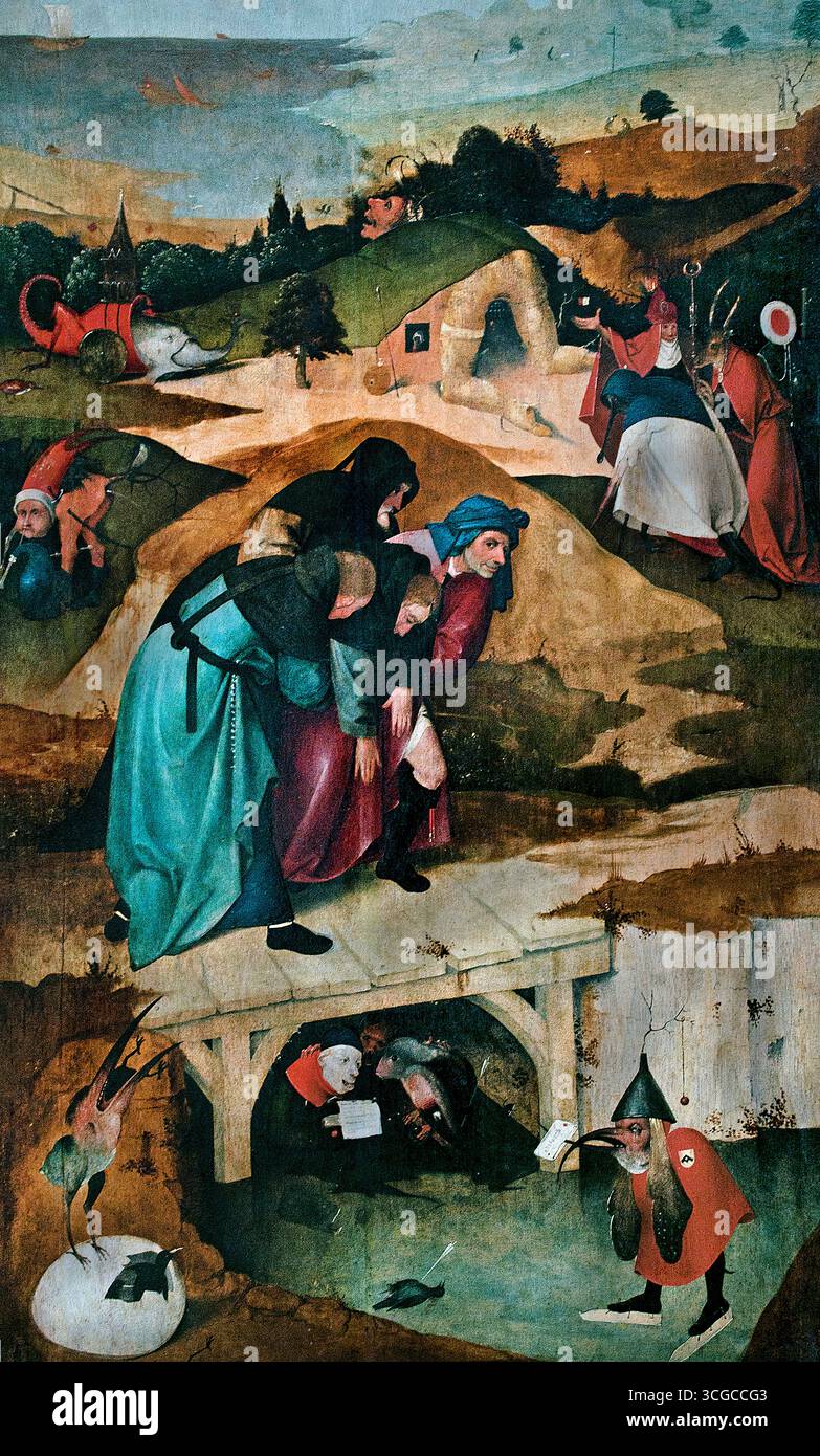 Triptych with the temptations of Saint Anthony by Hieronymus van Aken ...