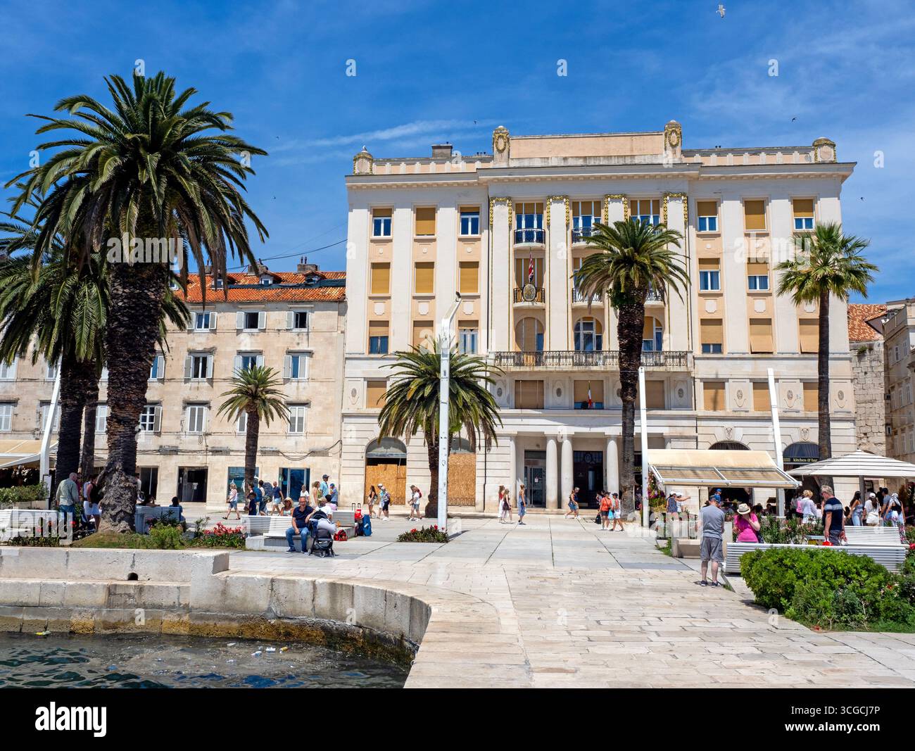 The waterfront Riva strip in Split Stock Photo