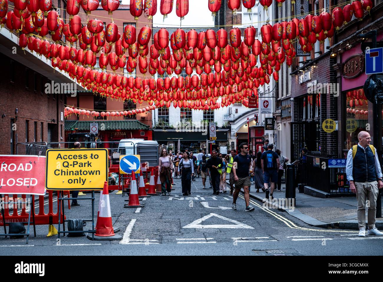 Busy day at London, Chinatown. Stock Photo