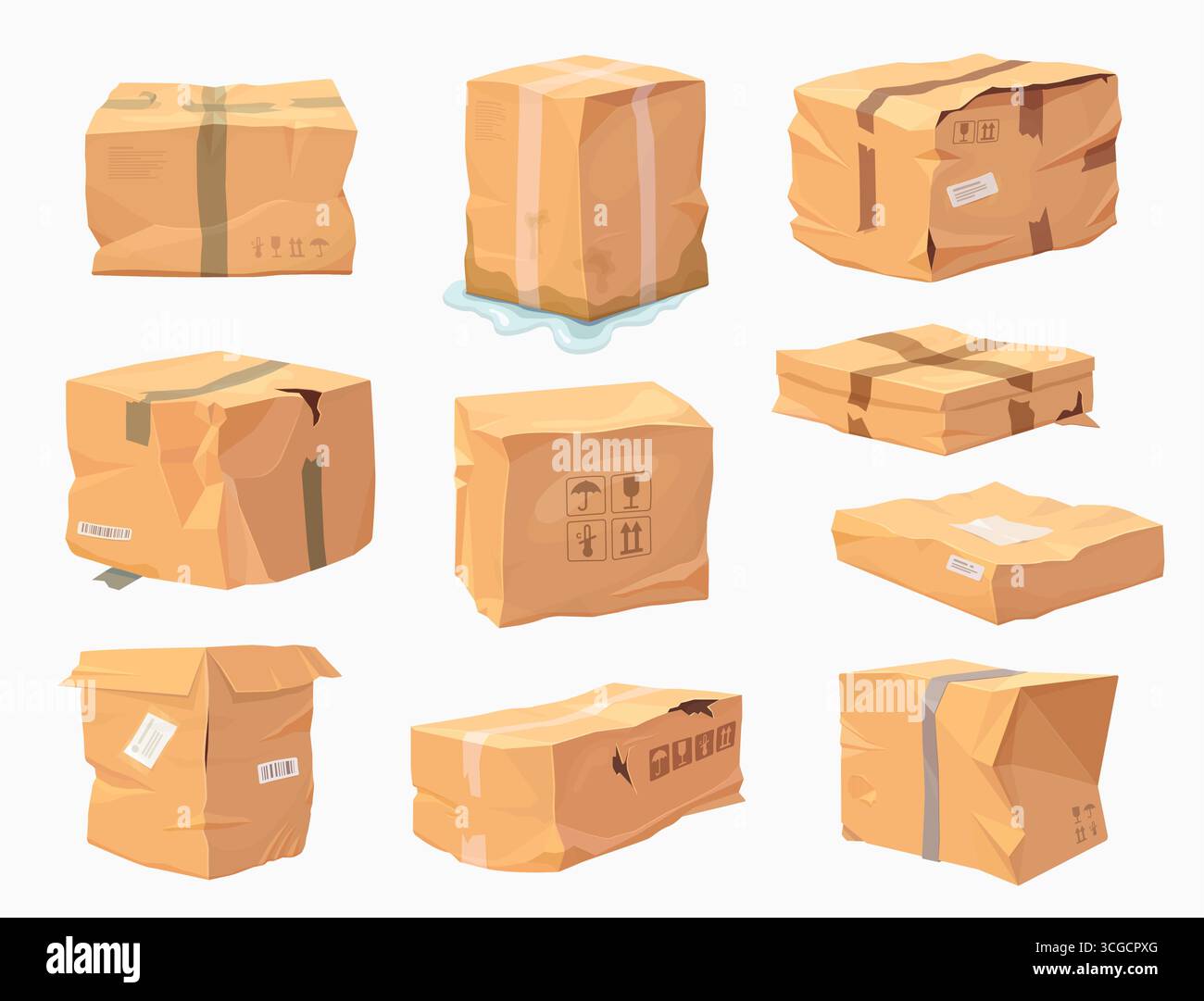 Cardboard box icons hi-res stock photography and images - Alamy