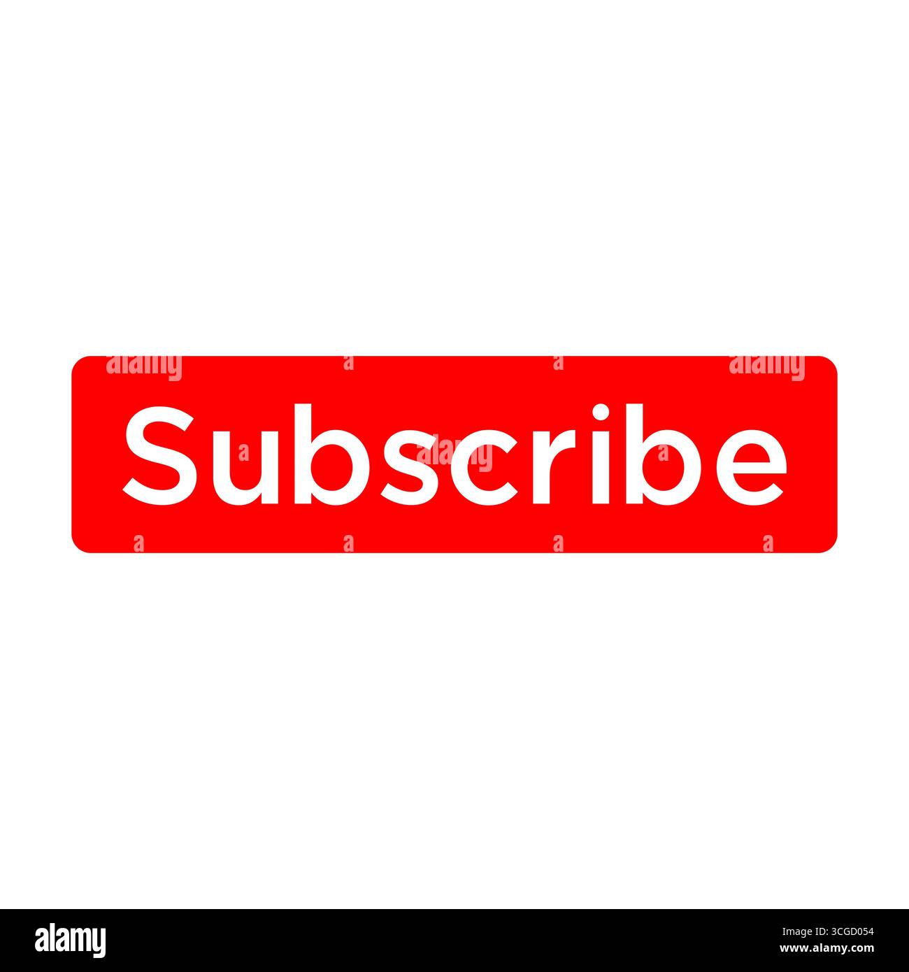 rectangle red subscribe button vector icon element Stock Vector