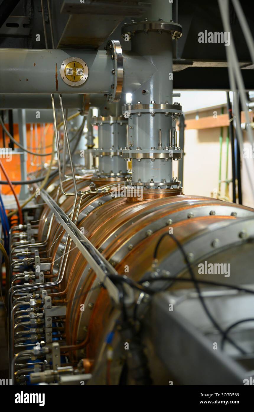 Fragment of an industrial linear high-voltage electron accelerator ...