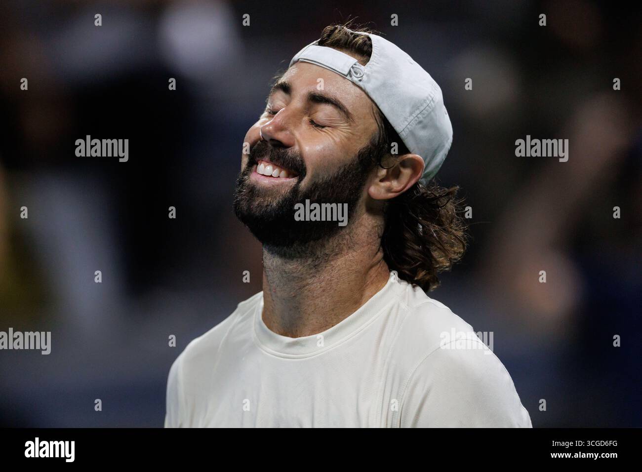 Queens, United States. 27th Aug, 2025. Queens, New York City. 27 Aug 2025: Jordan Thompson (AUS) during 2025 US Open. Credit: corleve/Alamy Live News Stock Photo