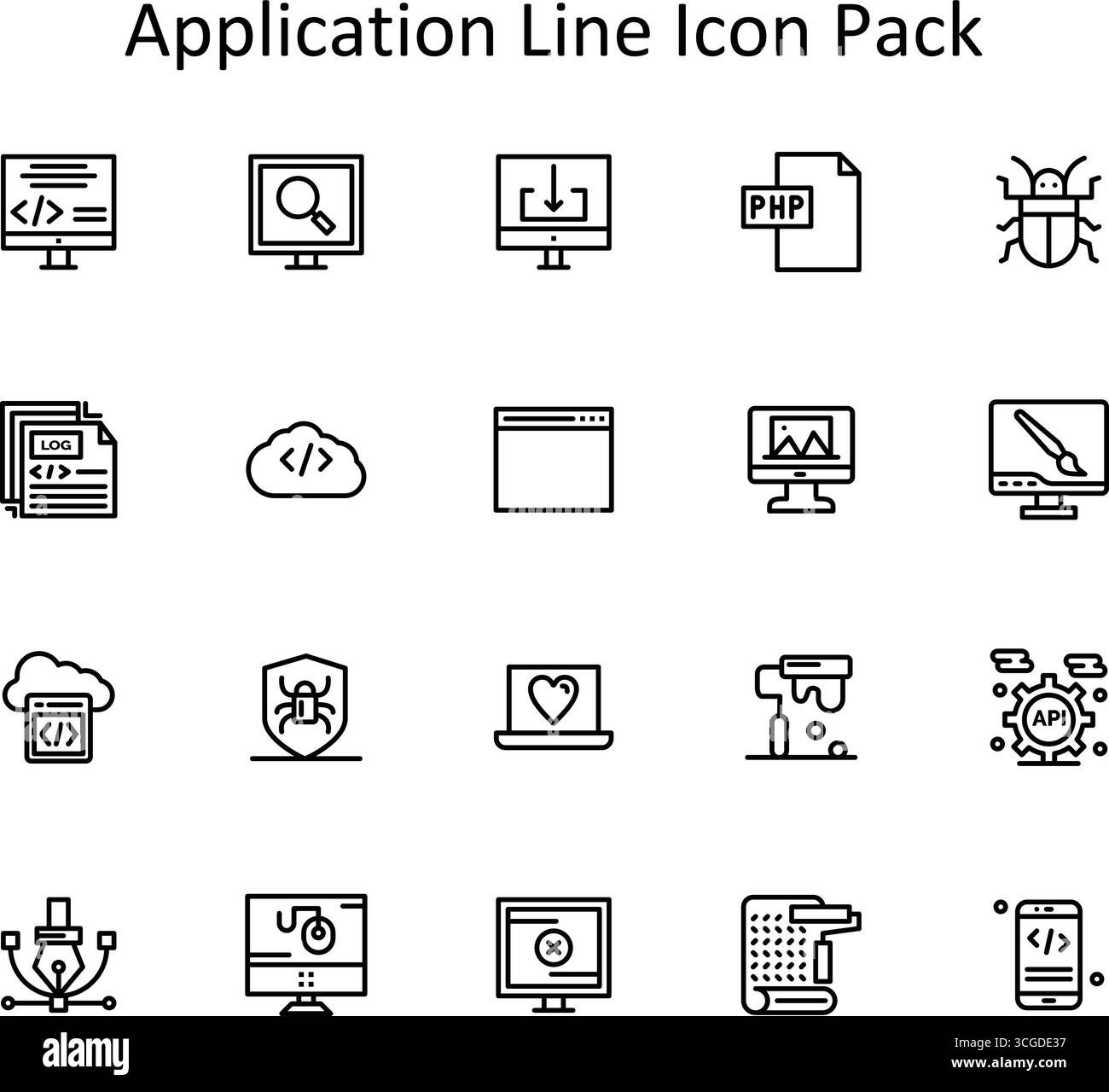 Set of 20 vector icons designed in a clean Line style. Inspired by ...