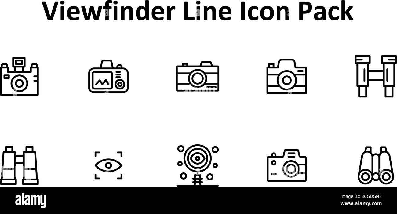 Downloadable vector pack of 10 Thin Line-style icons themed around ...