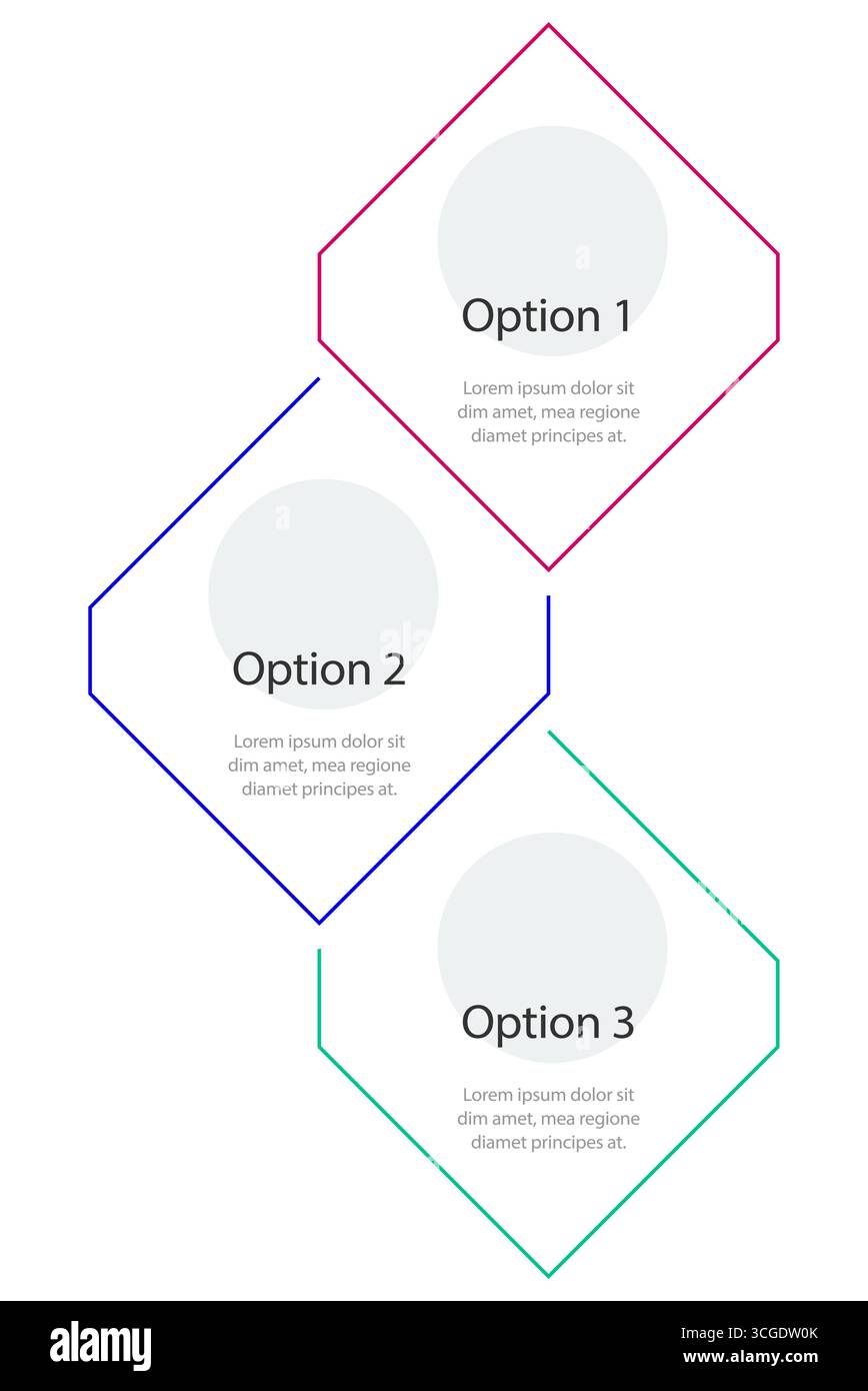 Computing rhombic infographic template Stock Vector