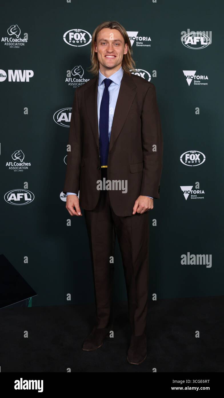 Magpies player Darcy Moore on arrival to the 2025 AFL Awards at