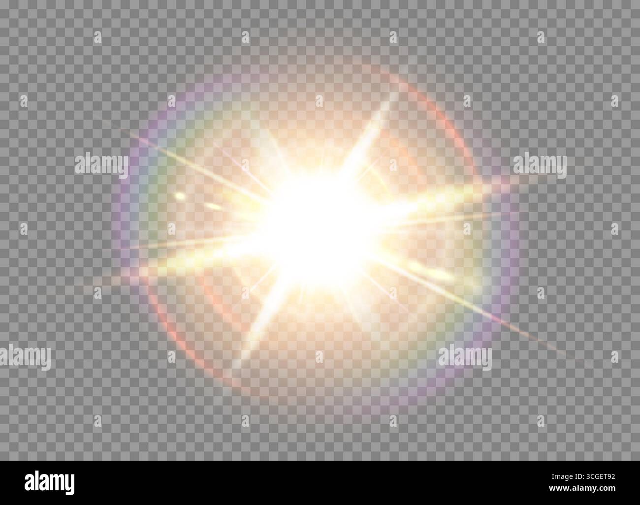 Vector sun lens flare. Glow translucent sunlight special lens flare ...