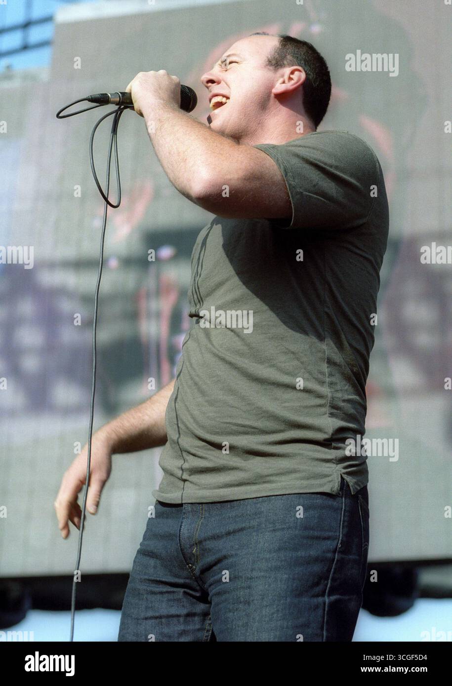 Greg Graffin of Bad Religion at the KROQ Weenie Roast at Verison Wireless Amphitheatre in California - 19 May 2007 Stock Photo