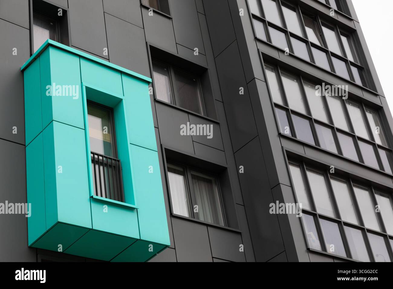 Modern high-rise apartment building showcasing unique architectural ...