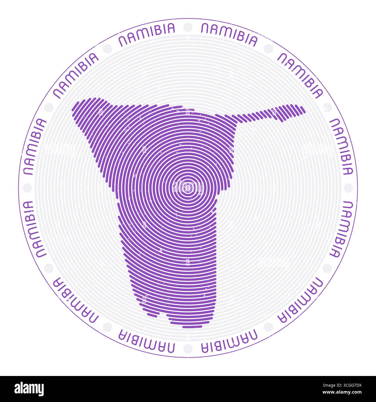 Namibia shape radial arcs. Country round icon. Namibia logo design ...
