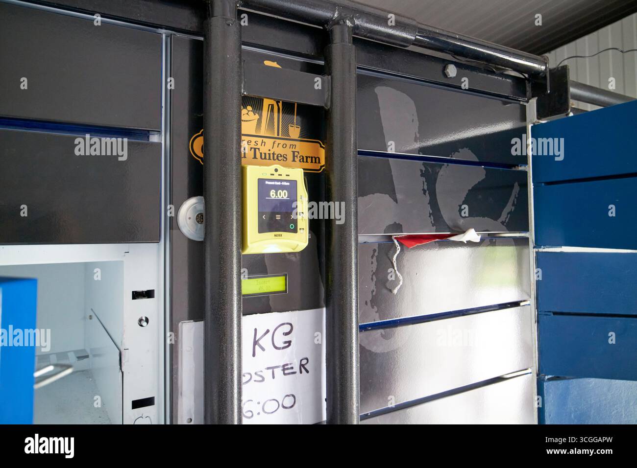 potato vending machine clogherhead county louth republic of ireland Stock Photo