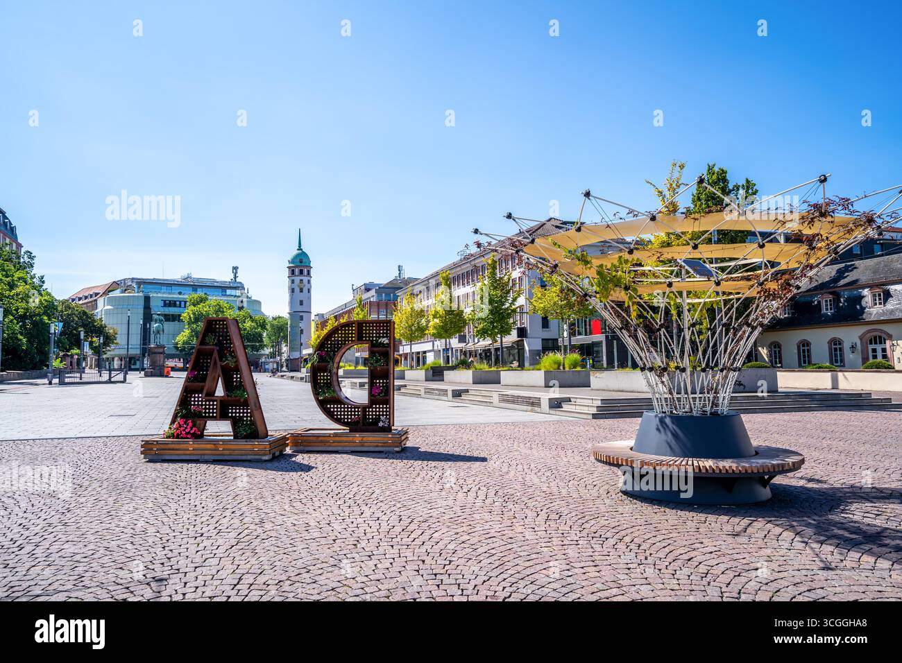 Old city of Darmstadt, Hessen, Germany Stock Photo