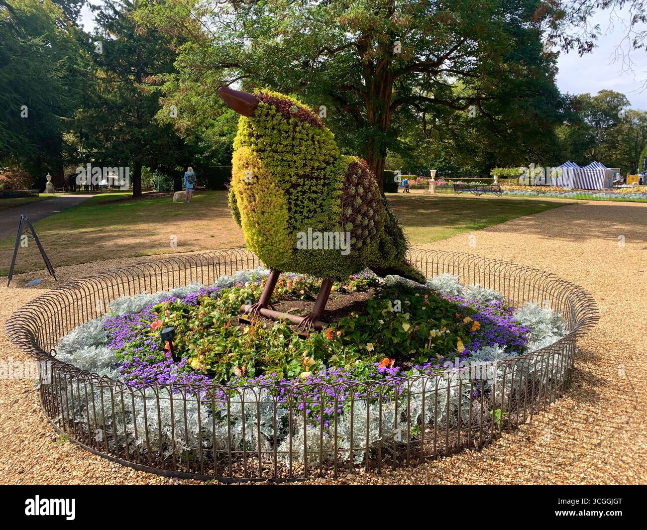 Waddesdon Manor National Trust property flowers garden Summer weather house home garden gardens landscape power electric mains unit - Smartphone Captured Stock Image