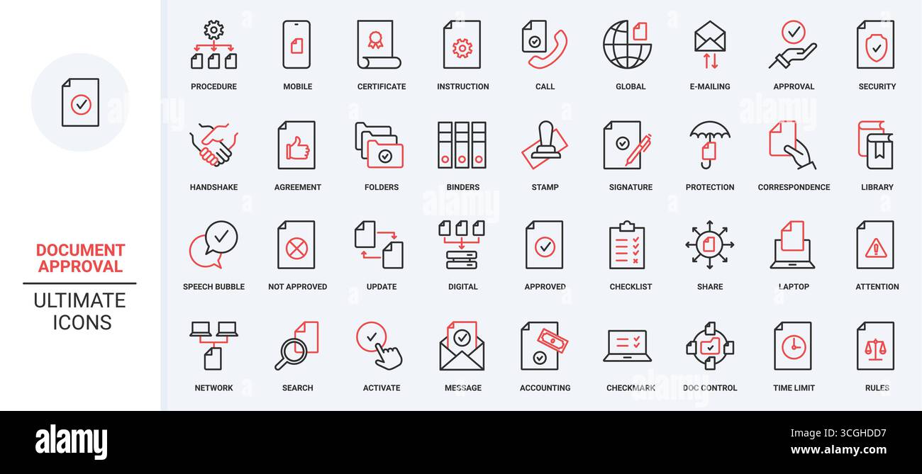 Folder check mark icon outline hi-res stock photography and images - Alamy