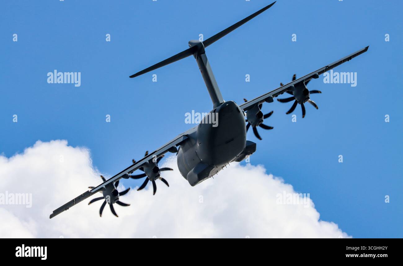 German air force flying display of the Airbus A400M at RIAT 2025 Stock ...
