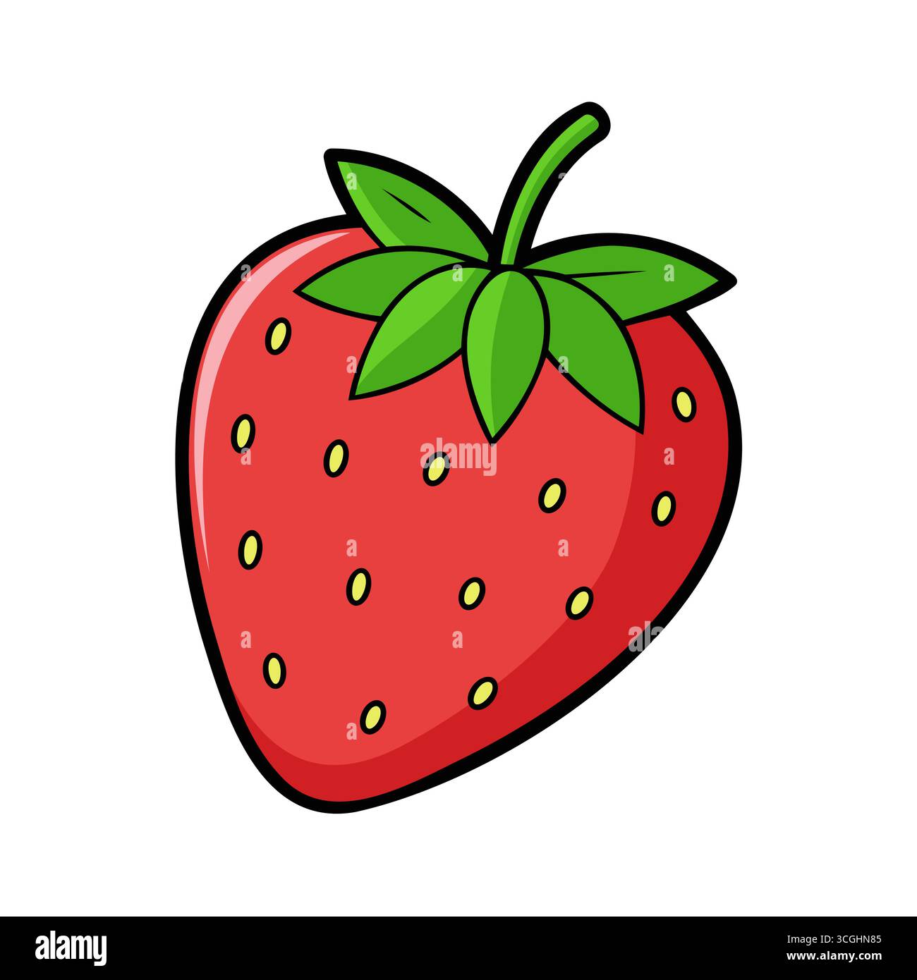 Colored strawberry. Strawberry icon isolated on white background Stock ...