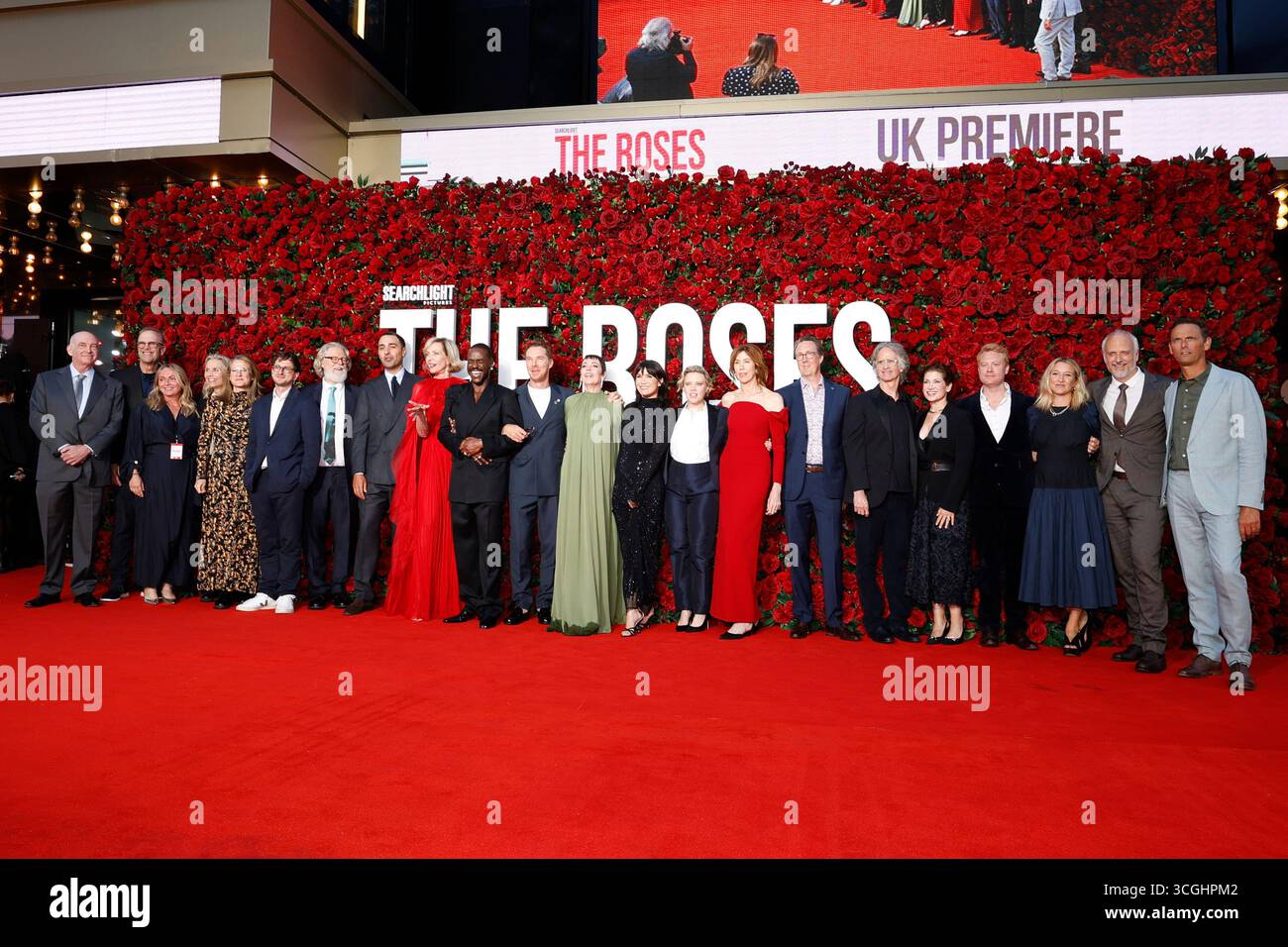 The Roses Actors The cast and crew pose for photographers upon arrival at the premiere ...