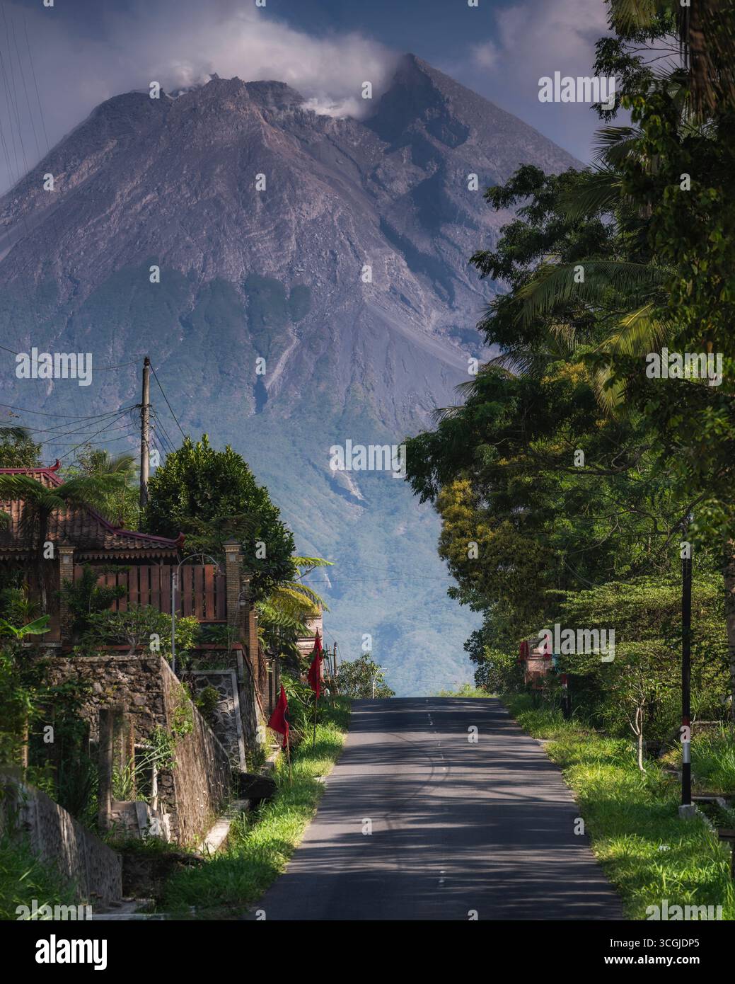 Mount Merapi, located in Yogyakarta, Indonesia, is a breathtaking ...