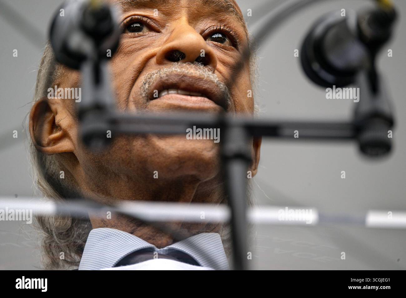 Reverend Al Sharpton gives a powerful speech about justice as he and ...