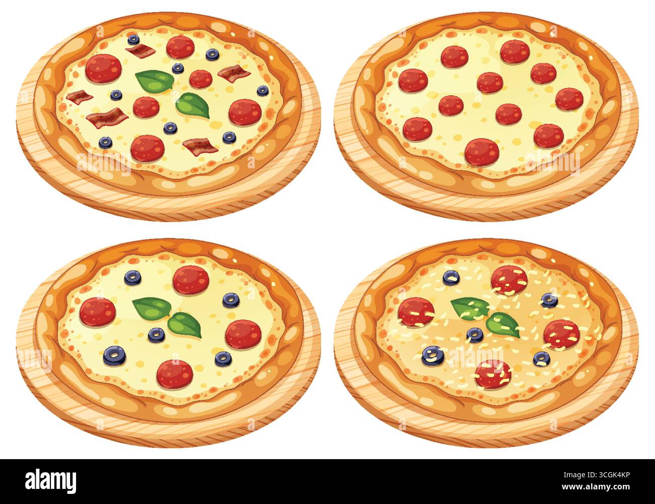 Top view vibrant assorted Stock Vector Images - Alamy