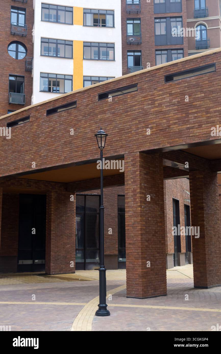 Picture of multi-level courtyard of a modern apartment building in the city Stock ...