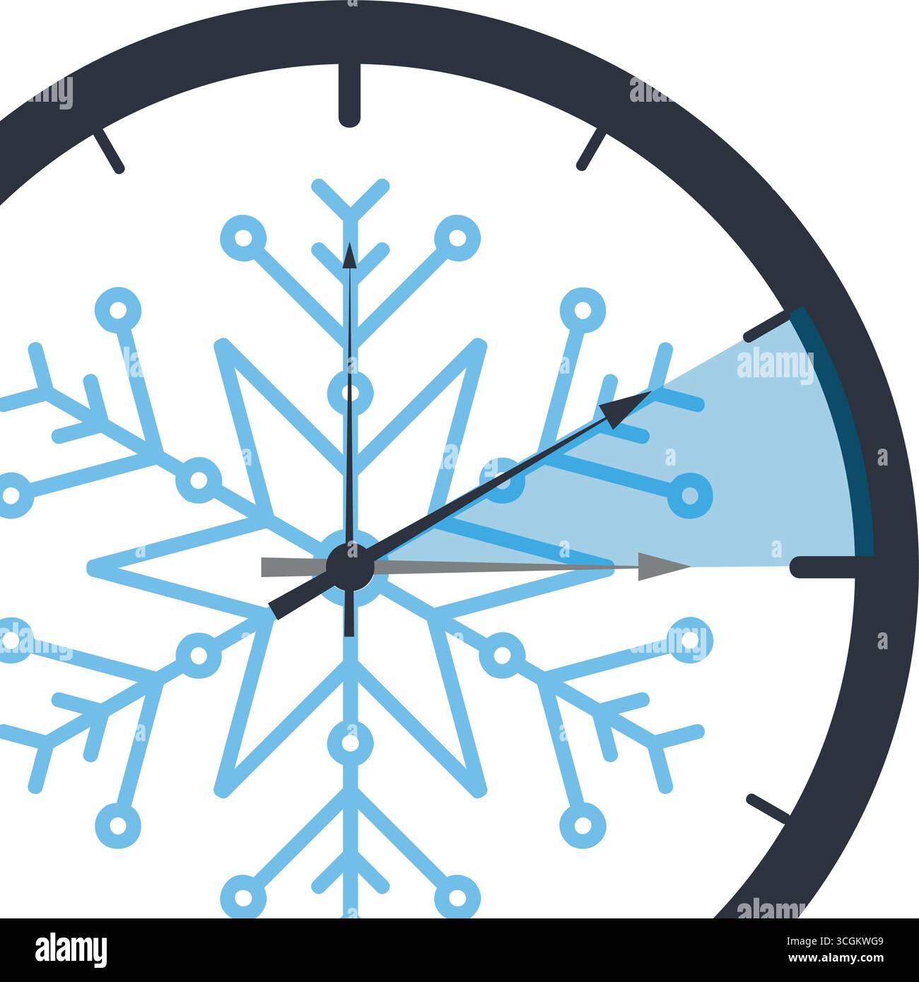 clock switch to winter time vector illustration Stock Vector Image ...