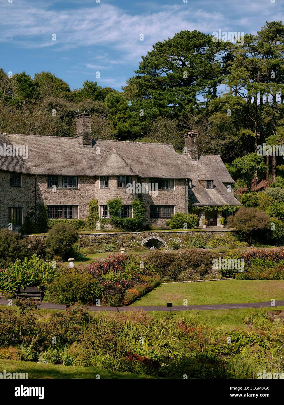 Coleton Fishacre is a property consisting of a 24-acre garden and a house in the Arts and Crafts style, near Kingswear in Devon, England.UK Stock Photo