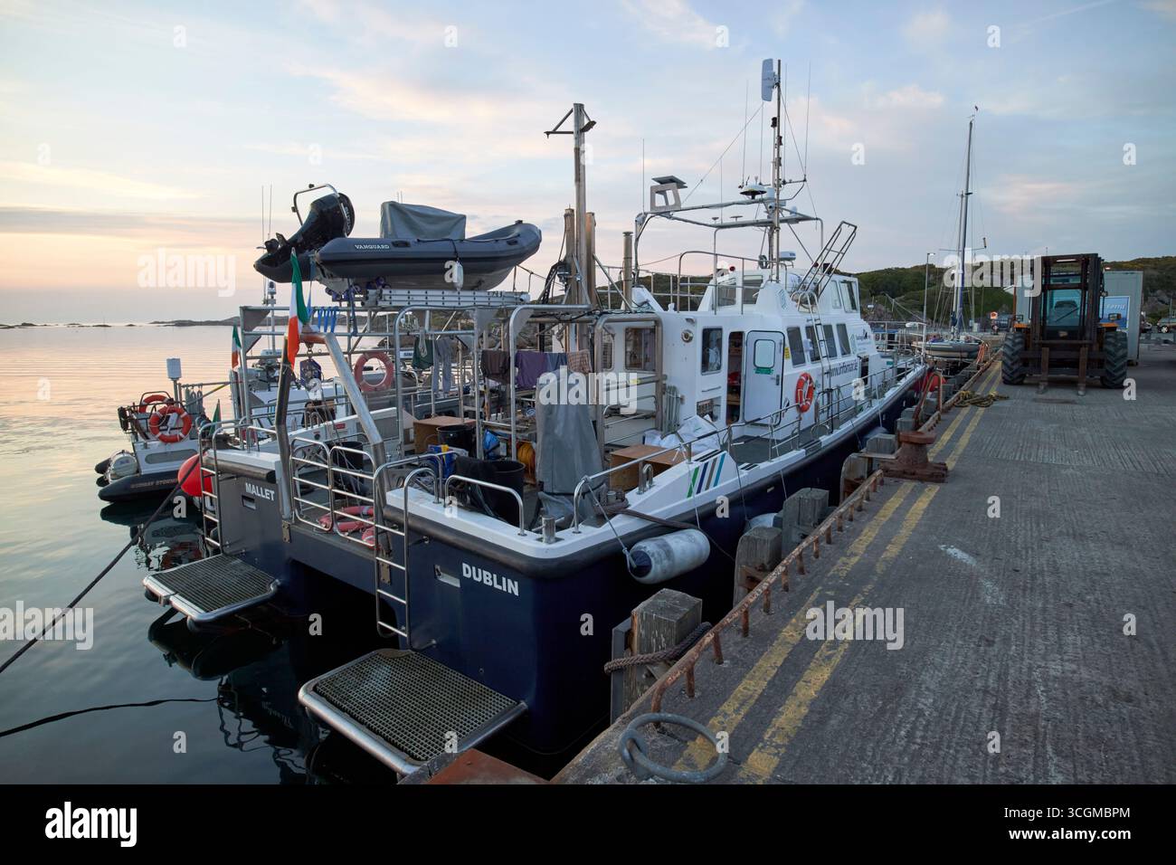 mv mallet hydrographic research vessel geological survey of ireland survey ship in burtonport county donegal republic of ireland Stock Photo