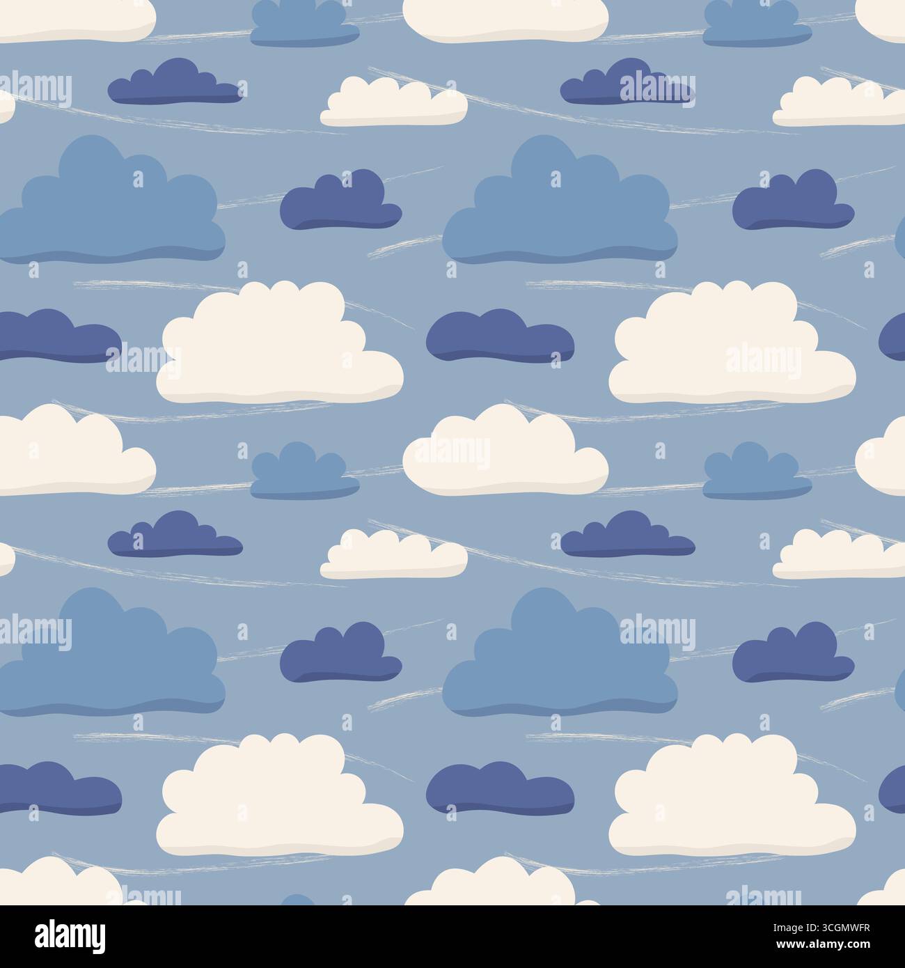sky with clouds seamless pattern; perfect for fabric textiles, child ...