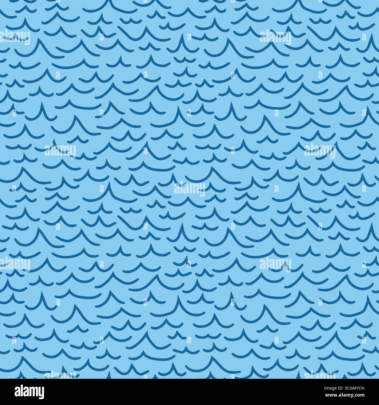 seamless blue sea waves pattern -vector illustration Stock Vector