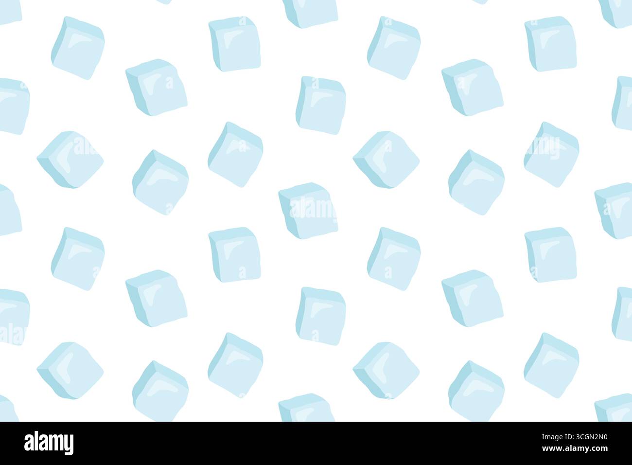 seamless pattern ice cubes; summer party background- vector illustration Stock Vector