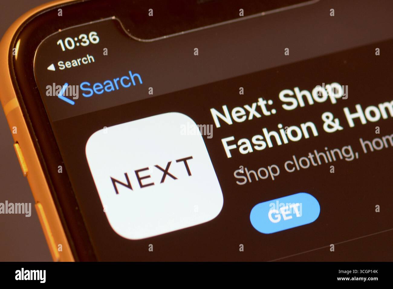 Next fashion app in the Apple App Store Stock Photo