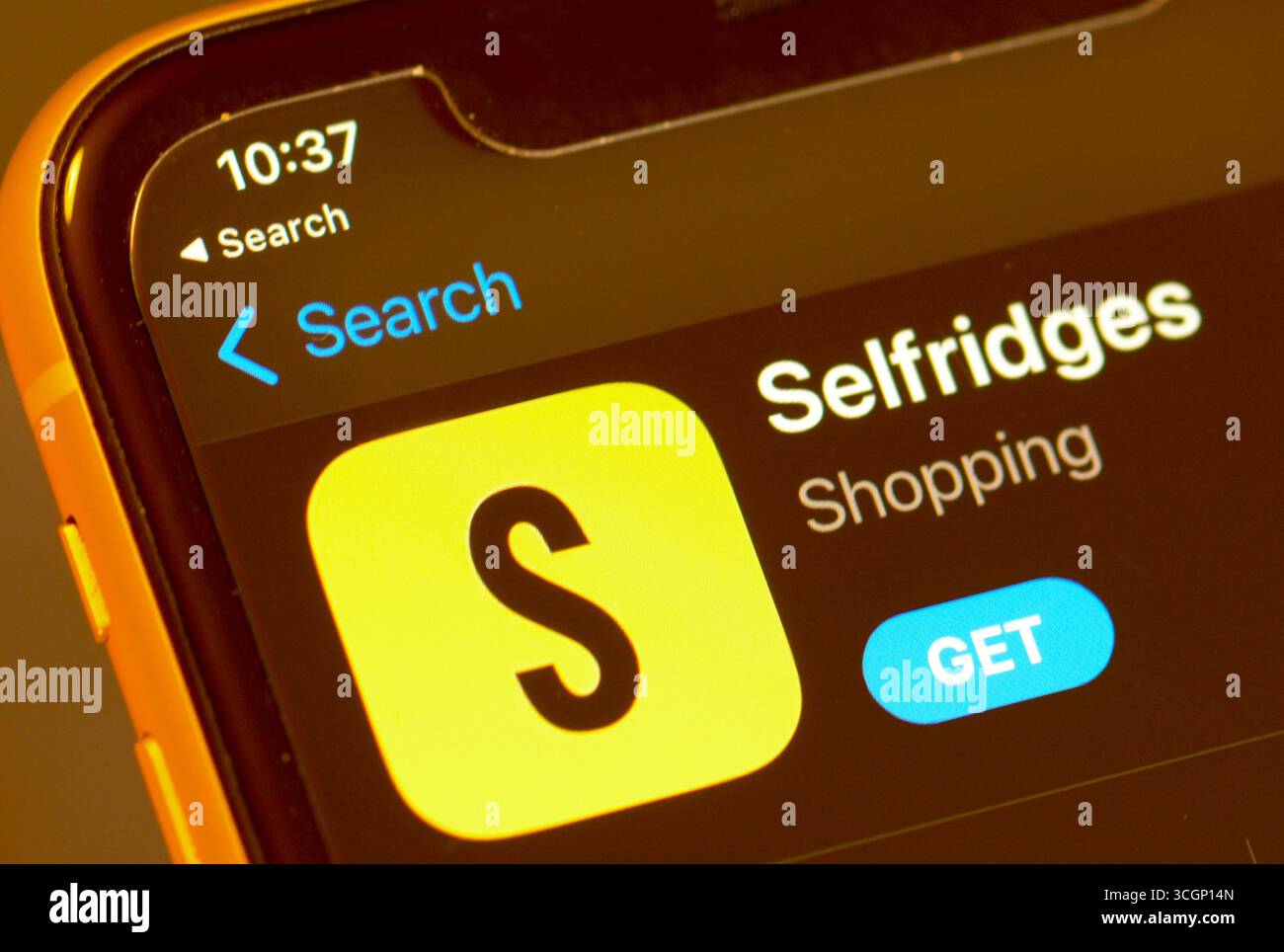 Selfridges department store app in the Apple App Store Stock Photo