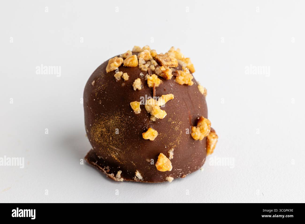 different chocolates on a white background Stock Photo