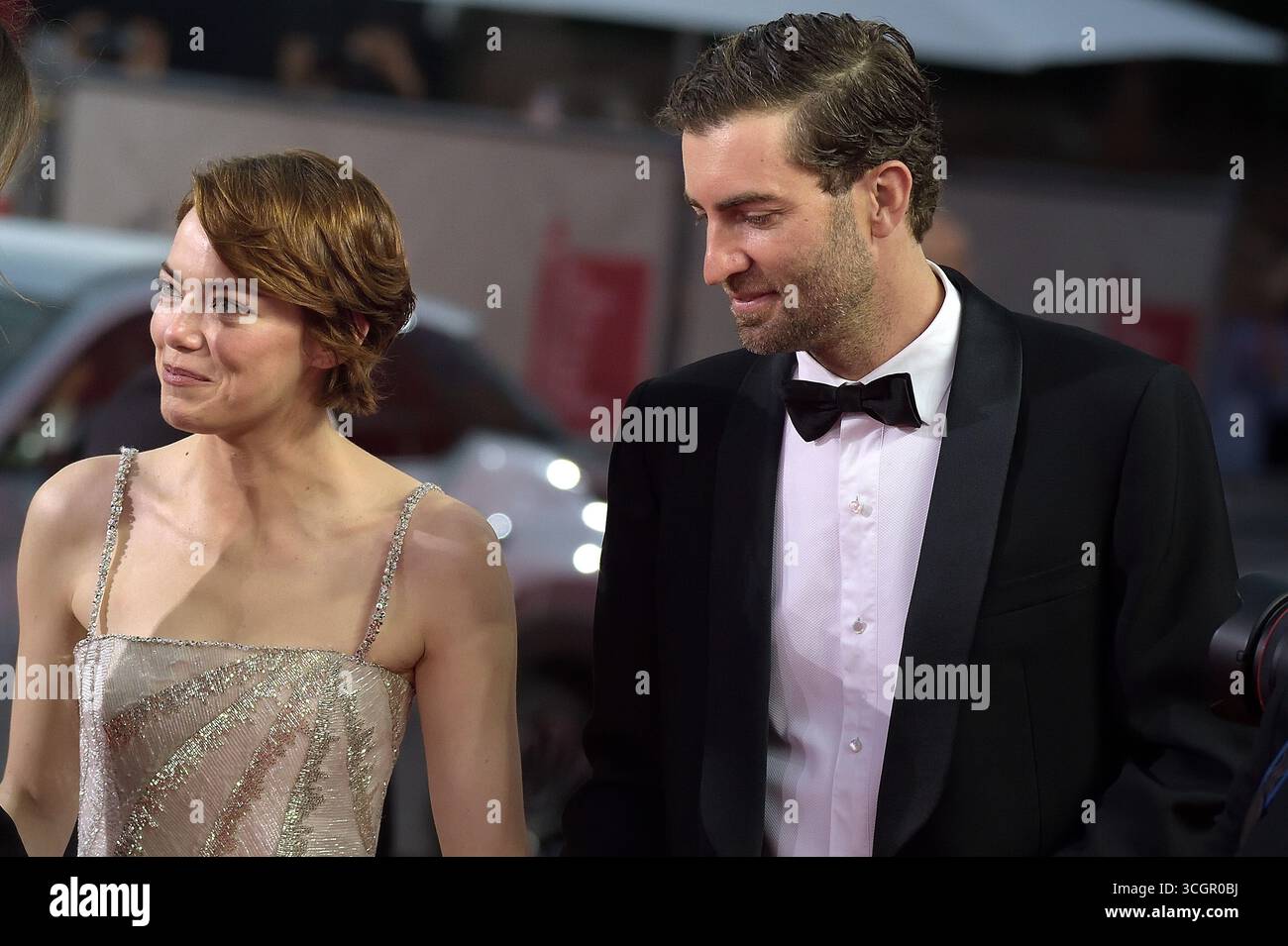 VENICE, ITALY - AUGUST 28: Emma Stone,Dave McCary attends the 