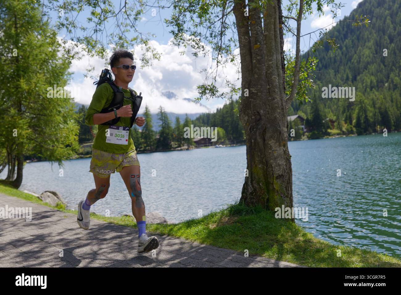 Switzerland. 29th Aug, 2025. First men and women of the CCC, the 100K ...